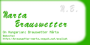 marta brauswetter business card